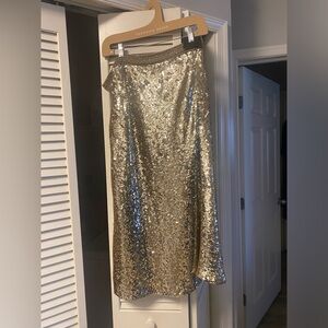 Stunning Veronica Beard Gold Sequin Skirt
